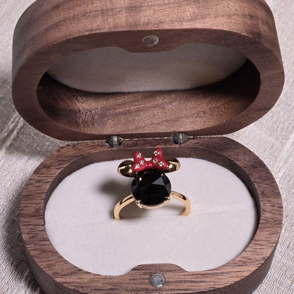 Kate Spade Disney Minnie Goldtone Ring Size 7 NWT Retail $69